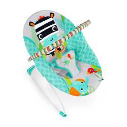 Детский шезлонг -качалка ЗЕБРА Bright Starts zig zag zebra vibrating bouncer