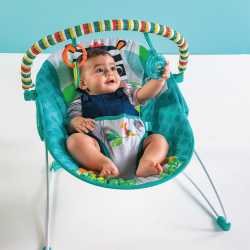 Детский шезлонг -качалка ЗЕБРА Bright Starts zig zag zebra vibrating bouncer