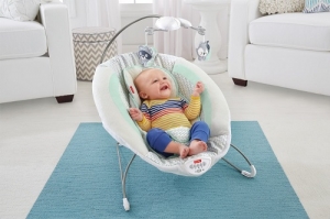 Массажный шезлонг для новорожденного КРОШКА ЕНОТ Fisher-Price Deluxe Bouncer