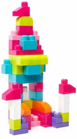 Конструктор розовый в мешке (60 дет.) Mega Bloks