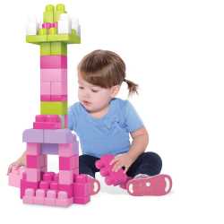 Конструктор розовый в мешке (60 дет.) Mega Bloks