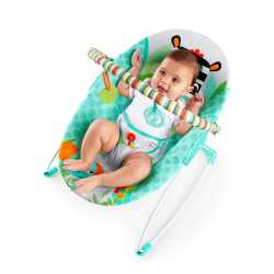 Детский шезлонг -качалка ЗЕБРА Bright Starts zig zag zebra vibrating bouncer
