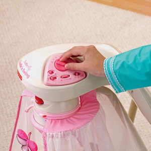 Колыбель-качели, укачивающий центр Fisher-Price с проектором «Бабочка Мокко» (Mocha Butterfly Papasan)