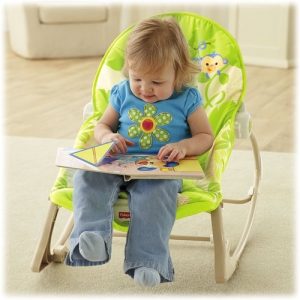 Массажное кресло-качалка Fisher-Price «Веселые обезьянки»  для детей от рождения и до 3-х лет