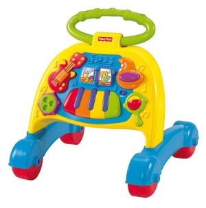 Музыкальные ходунки толкатель с музыкой «Оркестр» Fisher Price Brilliant Basics Musical Activity Walker