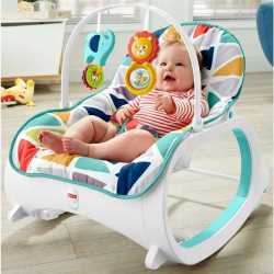 Детское кресло-качели Fisher-Price ЯРКАЯ ВЕРШИНА, от рождения до 3-х лет с массажной вибрацией