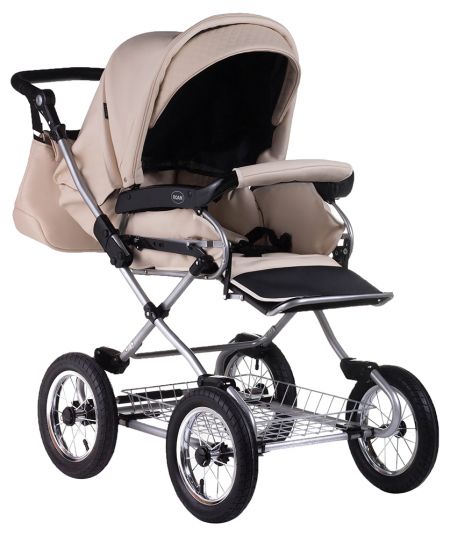 Коляска 2 в 1 классическая Roan Emma (12"sery) E18 бежевый