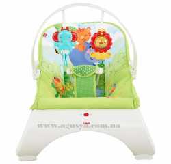 Кресло-шезлонг Fisher-Price Comfort Curve Bouncer ТРОПИЧЕСКИЕ ДРУЗЬЯ