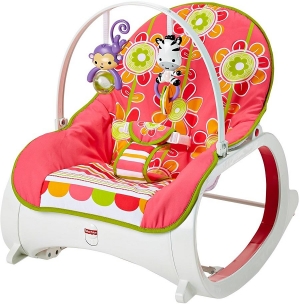 Детское кресло-шезлонг Fisher-Price ЦВЕТОЧНОЕ КОНФЕТТИ, от 0 до 18 кг. Оригинал США