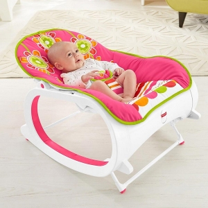 Детское кресло-шезлонг Fisher-Price ЦВЕТОЧНОЕ КОНФЕТТИ, от 0 до 18 кг. Оригинал США