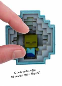 Яйцо призывания с мини-фигуркой моба Minecraft в асс.