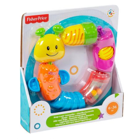 Развивающая игрушка бусы Fisher-Price Гусеница-конструктор