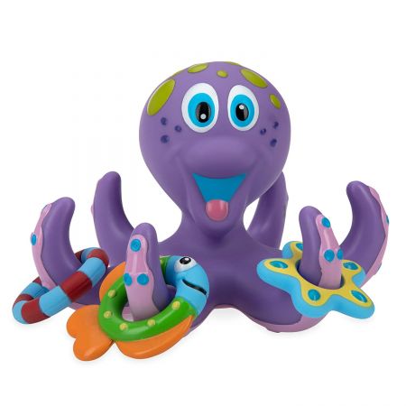 Интерактивная игрушка для ванны Nuby Фиолетовый Осьминог с 3 кольцами ПЕННАЯ ВЕЧЕРИНКА