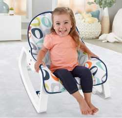 Кресло-качалка Fisher-Price Росток, детский массажный шезлонг от 0 до 18 кг