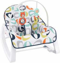 Кресло-качалка Fisher-Price Росток, детский массажный шезлонг от 0 до 18 кг