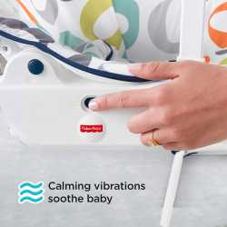 Кресло-качалка Fisher-Price Росток, детский массажный шезлонг от 0 до 18 кг