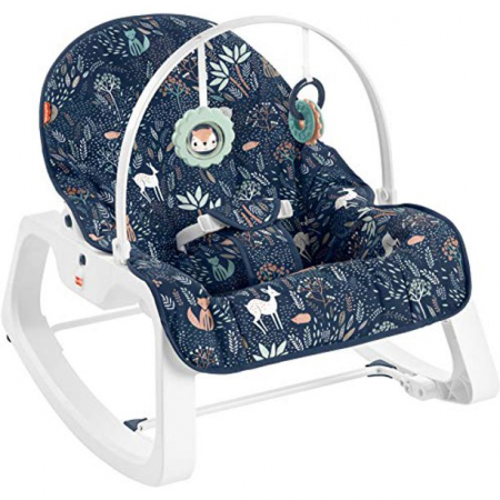 Массажное кресло-качалка Fisher-Price ЛУННЫЙ СВЕТ, детский шезлонг от 0 до 18 кг Оригинал(США)
