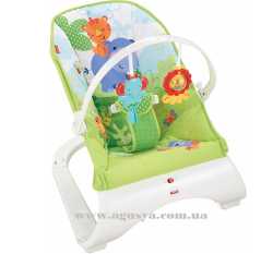 Кресло-шезлонг Fisher-Price Comfort Curve Bouncer ТРОПИЧЕСКИЕ ДРУЗЬЯ