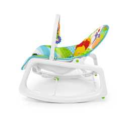 Массажное кресло-качалка Fisher-Price ЗЕЛЕНЫЕ ДЖУНГЛИ и для новорождённых, и для детей до 18 кг