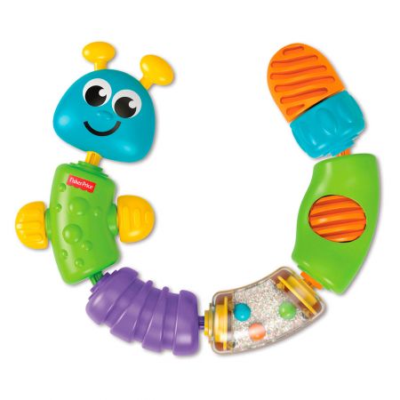 Развивающая игрушка бусы Fisher-Price Гусеница-конструктор