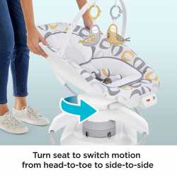 Укачивающий центр Fisher-Price 2 в 1 детские качели Deluxe Soothe 'n Play «ВОЛШЕБНЫЙ СОН»