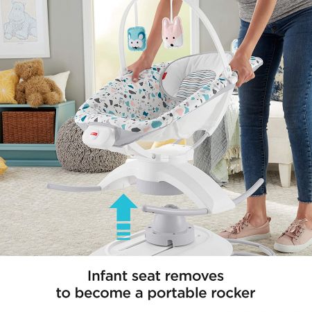Укачивающий центр Fisher-Price детские качели 2 в 1 МОРСКАЯ ВОЛНА 2-in-1 Deluxe Soothe 'n Play