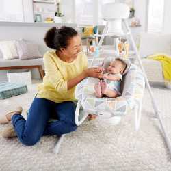 Укачивающий центр Fisher-Price 2-in-1 Deluxe Swing, колыбель-качели «ЛЕСНЫЕ ЧУДЕСА»